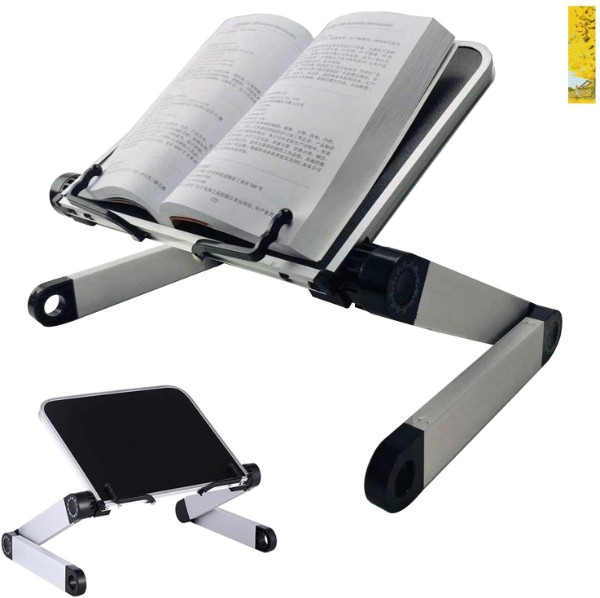 Milk White Color Kids Large and Heavy Textbook Holder Stand for Desktop Reading Classroom Rest Holder Cookbook Recipe Book Holder Portable Adjustable Book Reading Stand for Students 