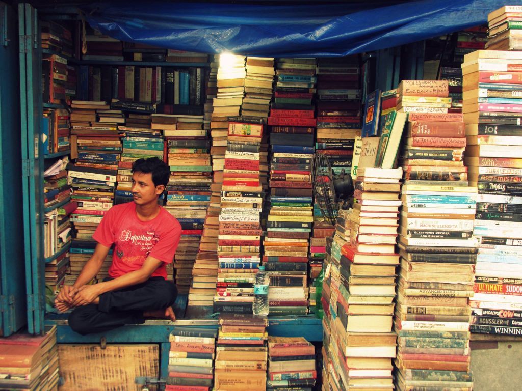 Bookstore on college street, photo by Subhamoy Das. Used with permission