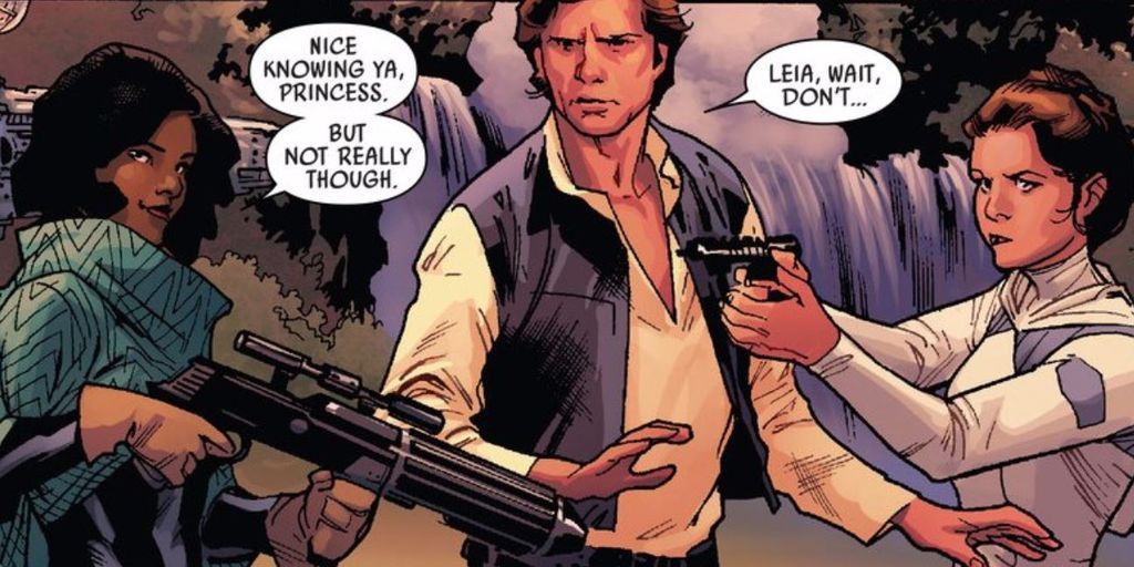 Sana Starros, Han Solo, and Leia