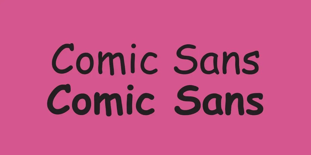 Best Fonts for Books: Comic Sans