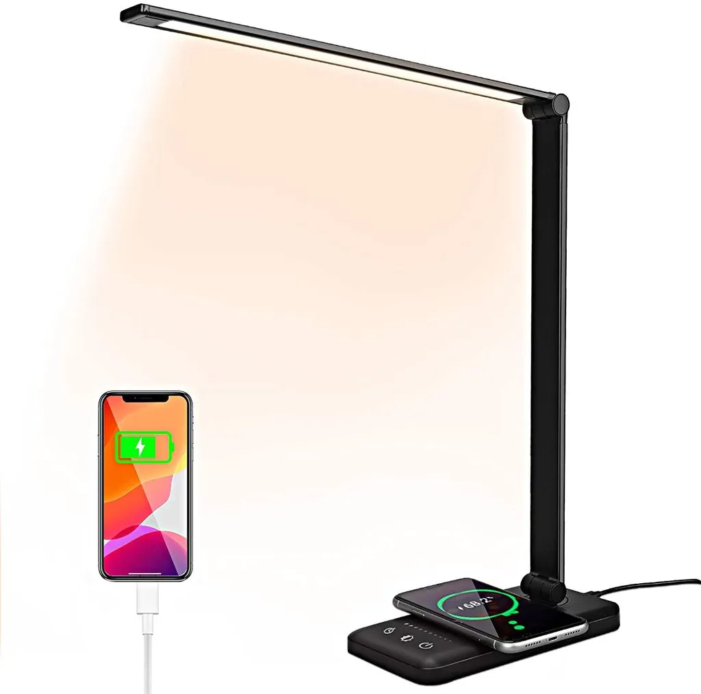 Desk Lamp with Phone Charger and Extra Features