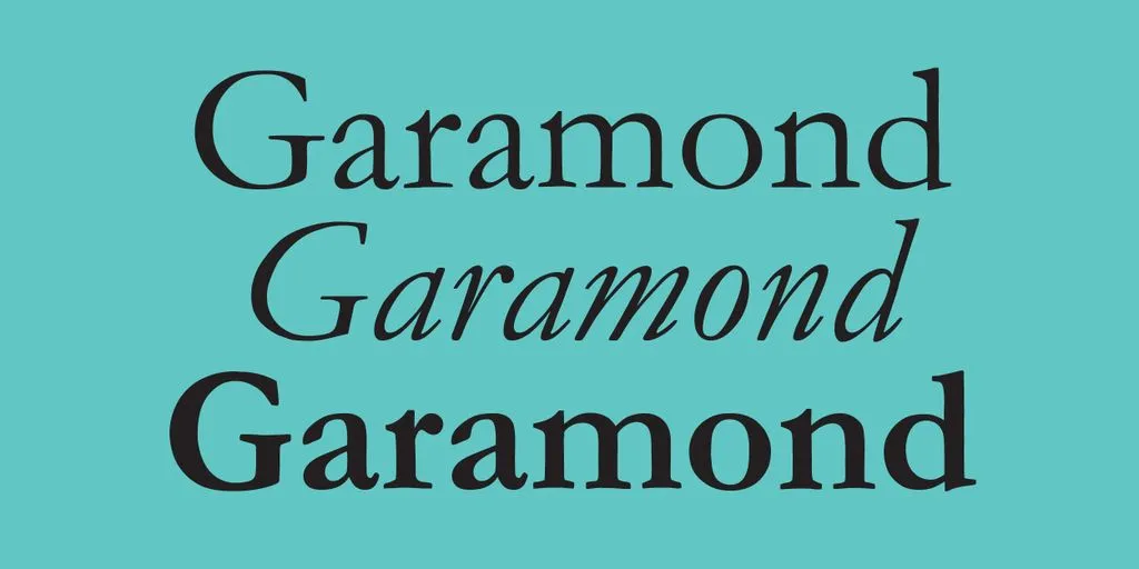 Best Fonts for Books: Garamond