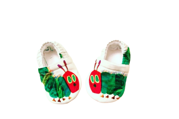 A Very Hungry Caterpillar Baby Booties from Bookish Baby Shower Gift Ideas | bookriot.com