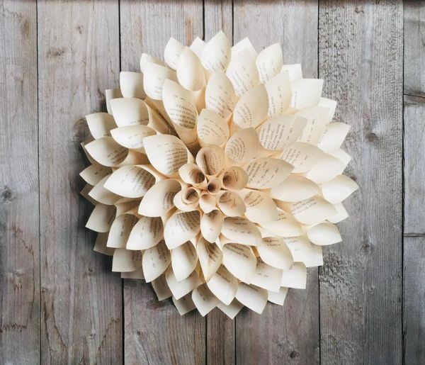 How To Make A DIY Book Page Wreath  And Where To Buy  - 32