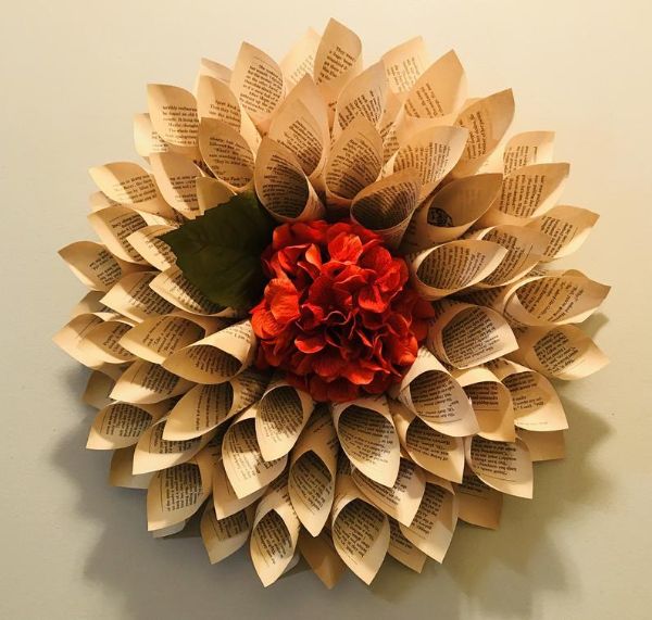 How To Make A DIY Book Page Wreath  And Where To Buy  - 66