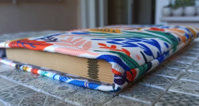 image of floral print book sleeve
