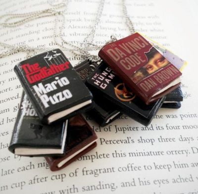 Customizable Book Cover Necklaces