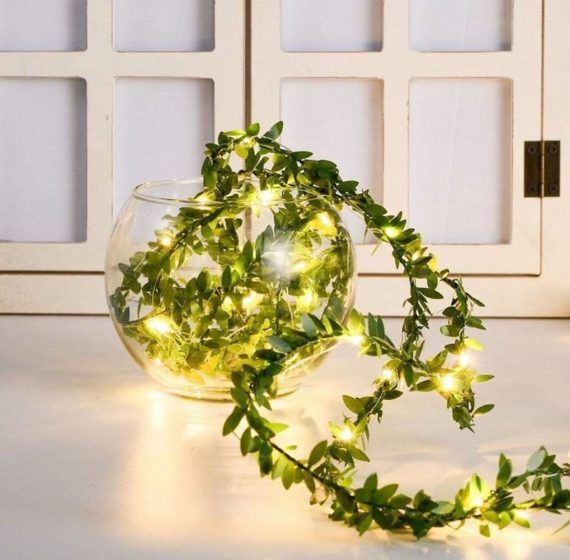 Fairy Light Strings with Leaves