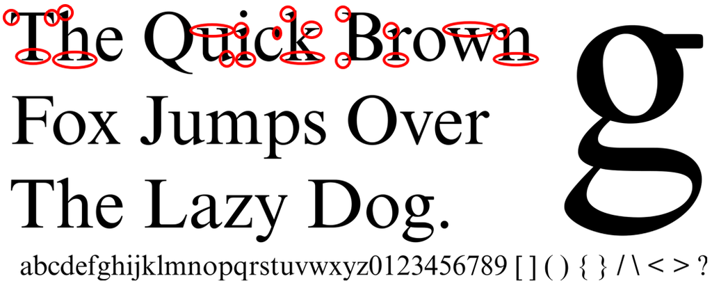 arial font example