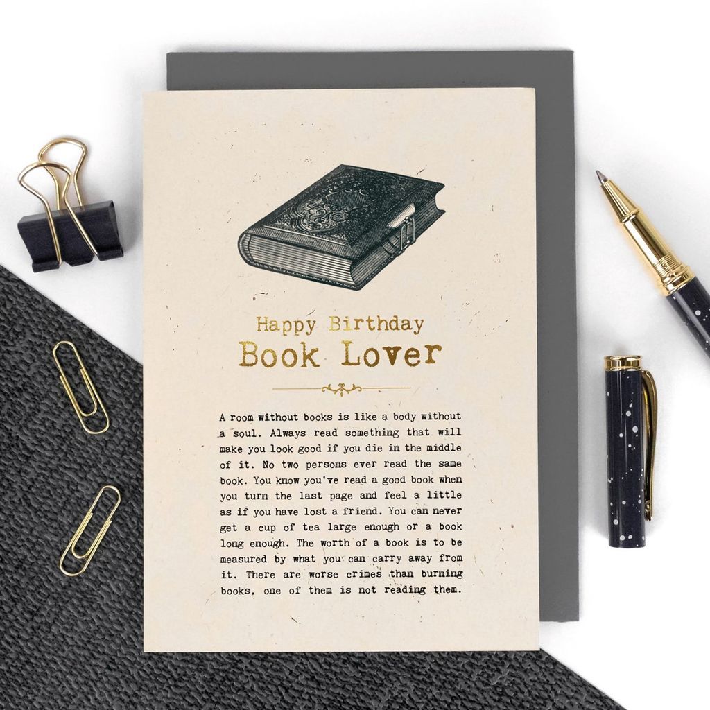 Happy Birthday Book Lover Card