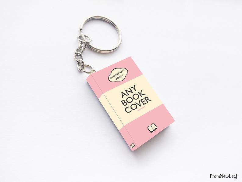 Key Ring Old Books I READ PAST MY BED TIME Key Chain Book Lover Book Club Gift