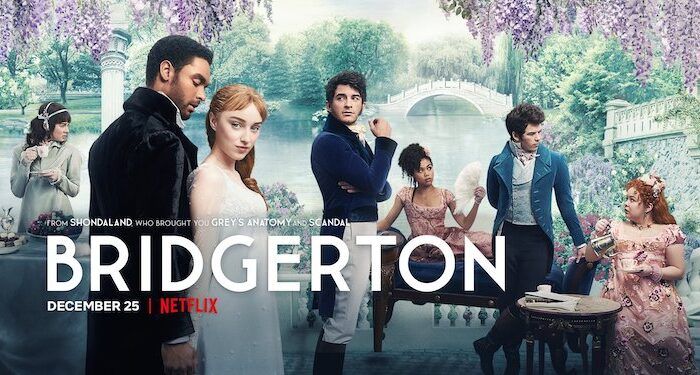 Bridgerton on Netflix promo image