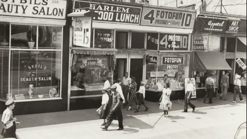 View of Harlem storefronts, 1939 nypl archive historical feature 700x375