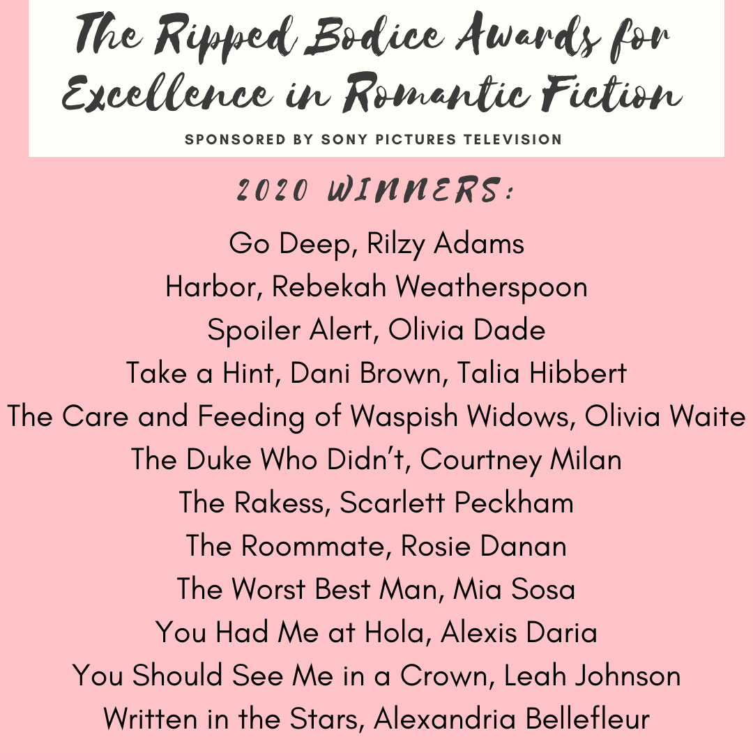 2020 Ripped Bodice Award Winners Announced | Book Riot