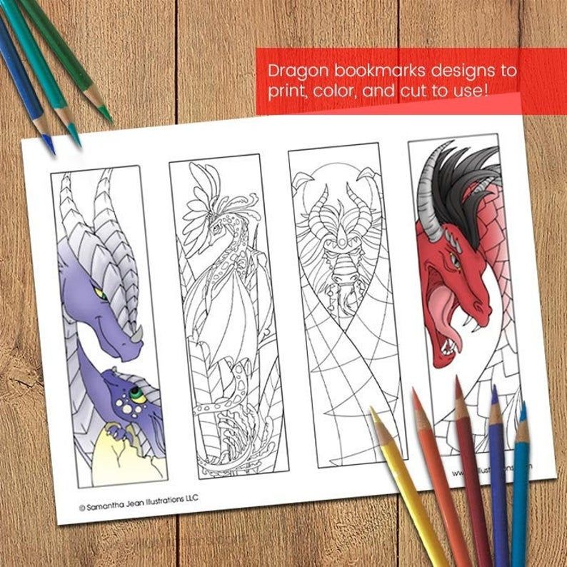 14 Fun Bookmarks to Color for Adults and Kids - 54