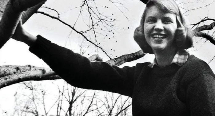 image of Sylvia Plath / closeup of book cover for American Isis: The Life and Art of Sylvia Plath by Carl Rollyson