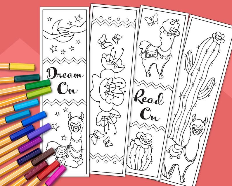 15 fun bookmarks to color for adults and kids book riot