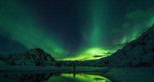 northern lights in a polar region
