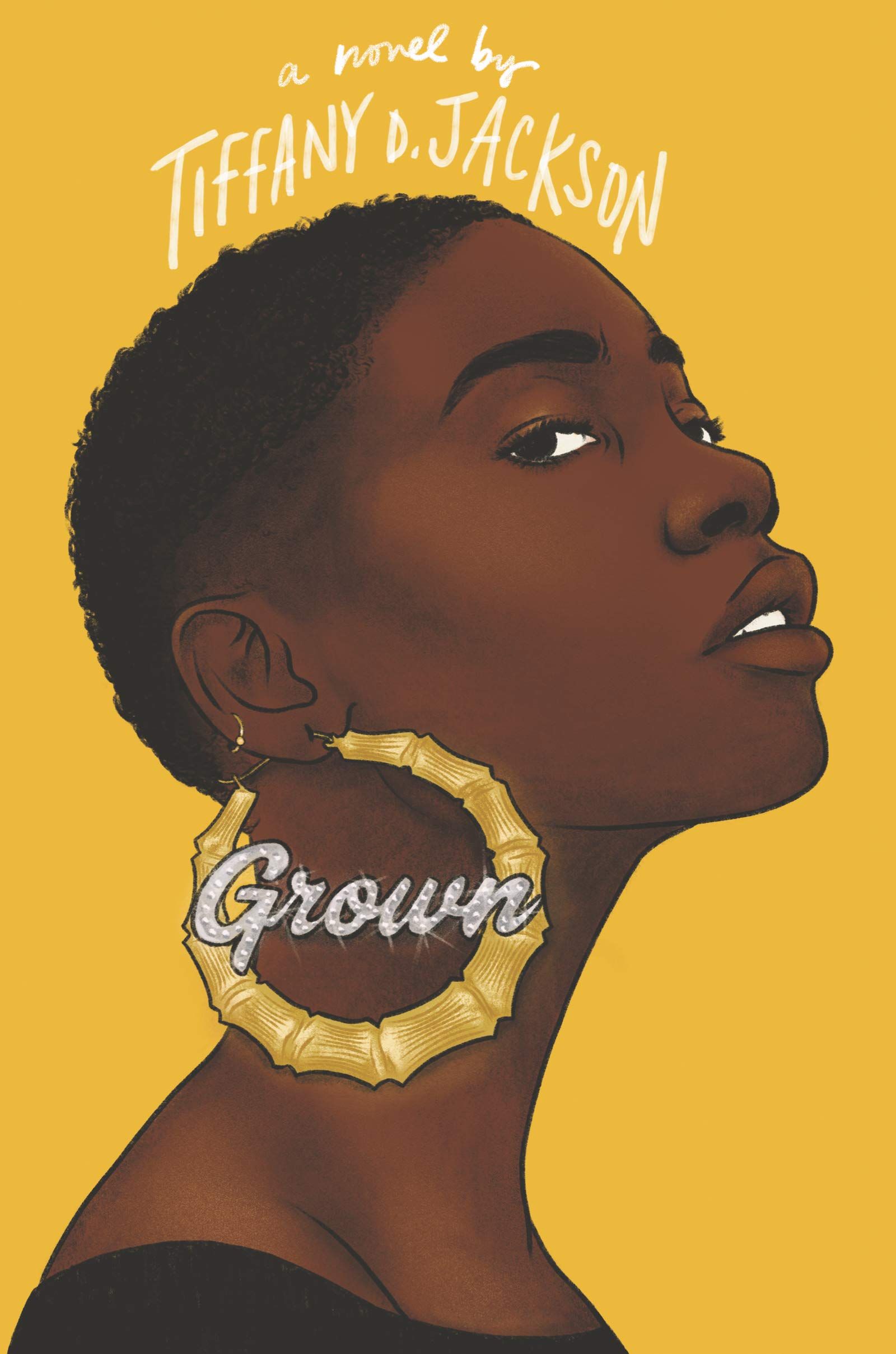 Cover of "Grown," featuring a girl wearing jewelry against a bright yellow background.