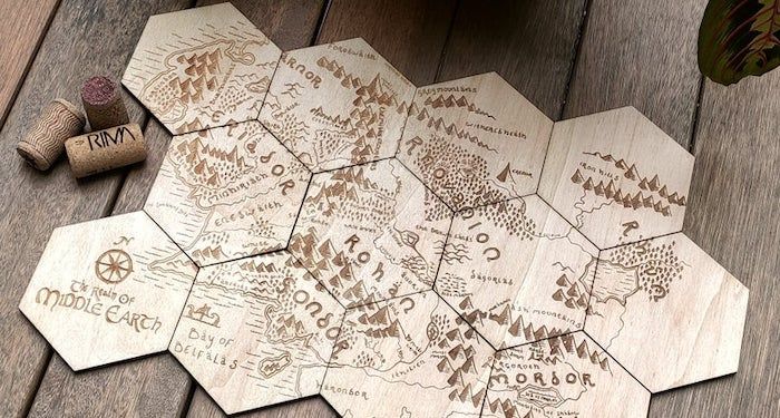 Lord of the Rings Middle Earth Map Hobbit Decor Art Print Photo