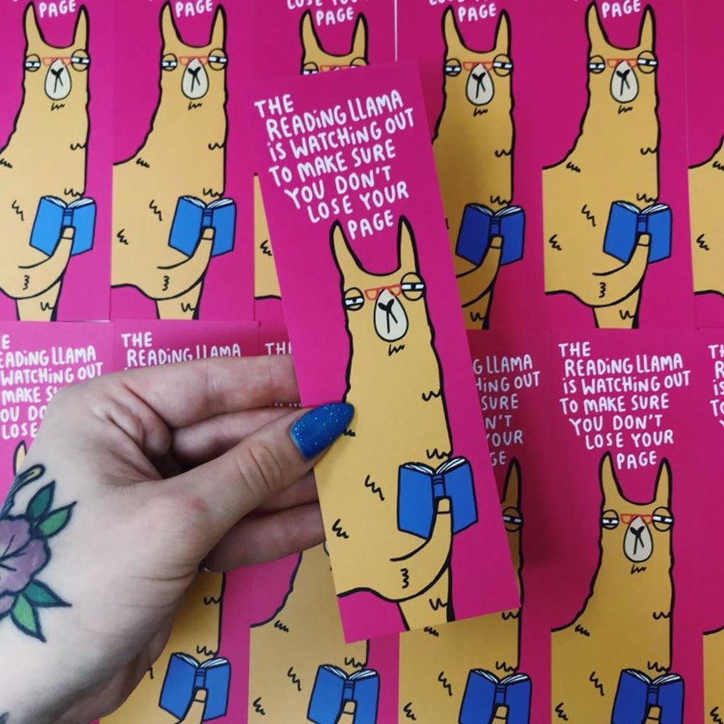 The Reading Llama is Watching out to Make Sure You Don't Lose Your Place Funny Bookmark