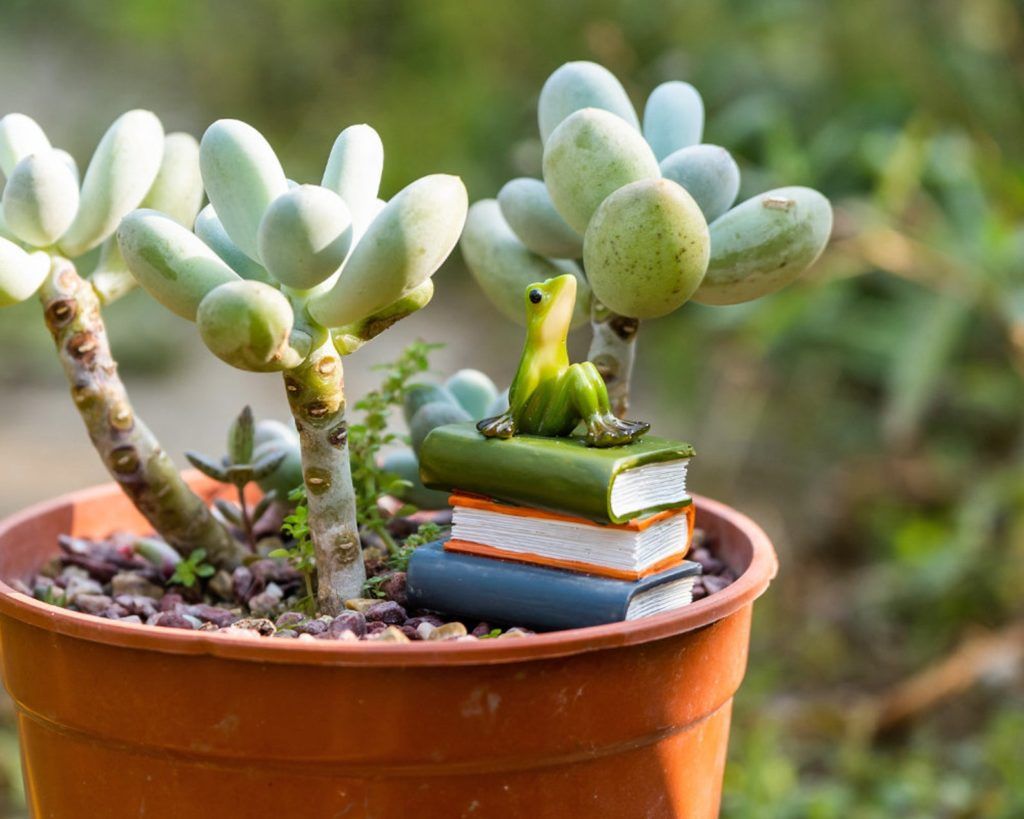 Reading Animal Figurines for a Bookish Fairy Garden