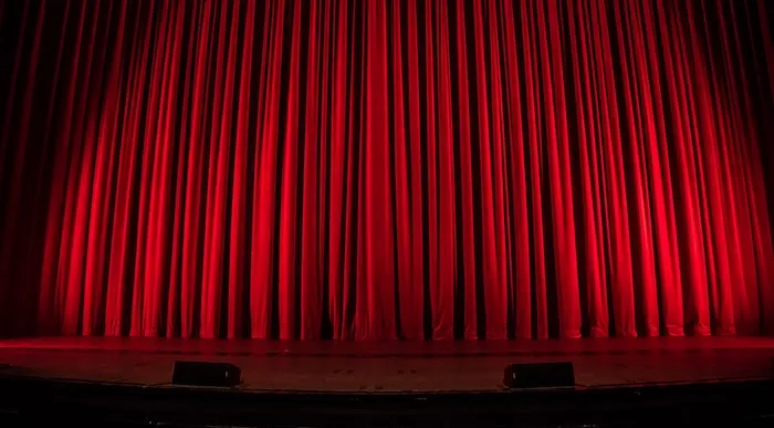 red curtains for theater post