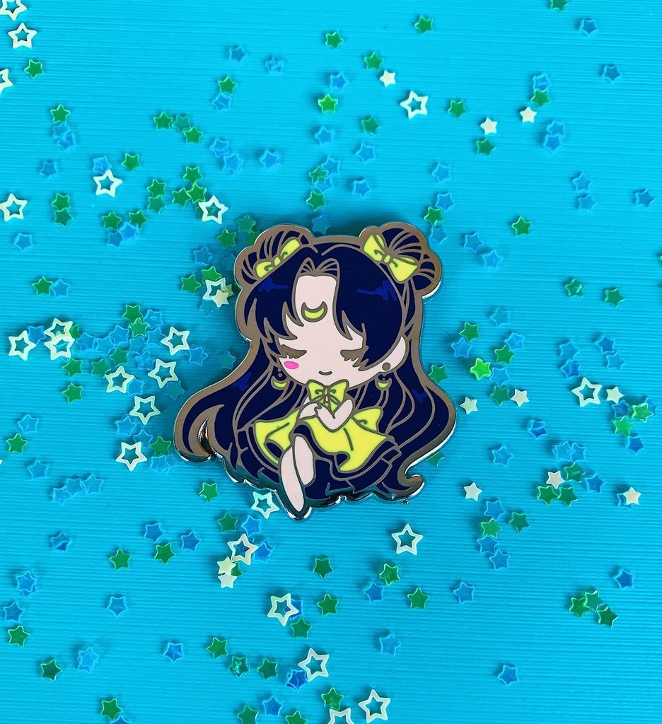 Human Luna Sailor Moon enamel pin