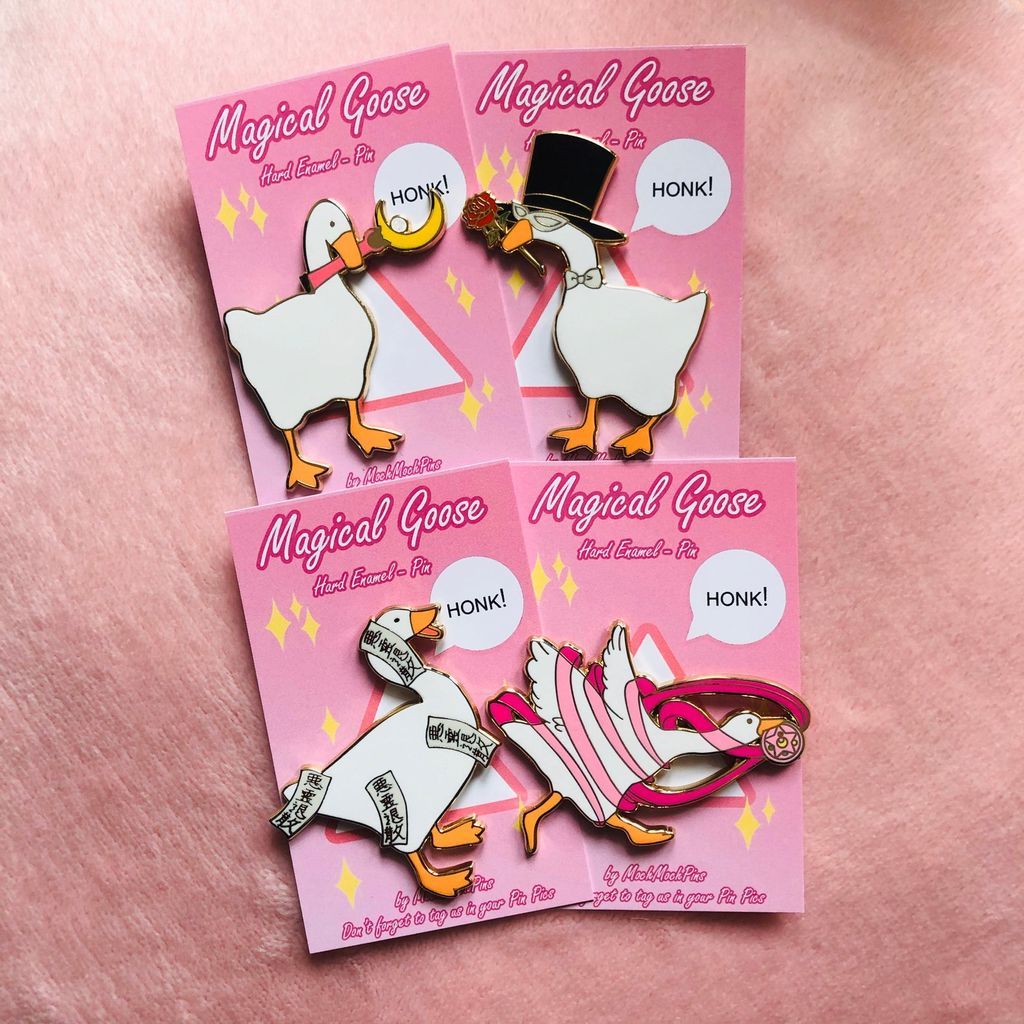 Magical goose Sailor Moon pins