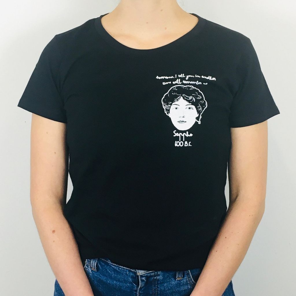 Sappho t-shirt with poem fragment