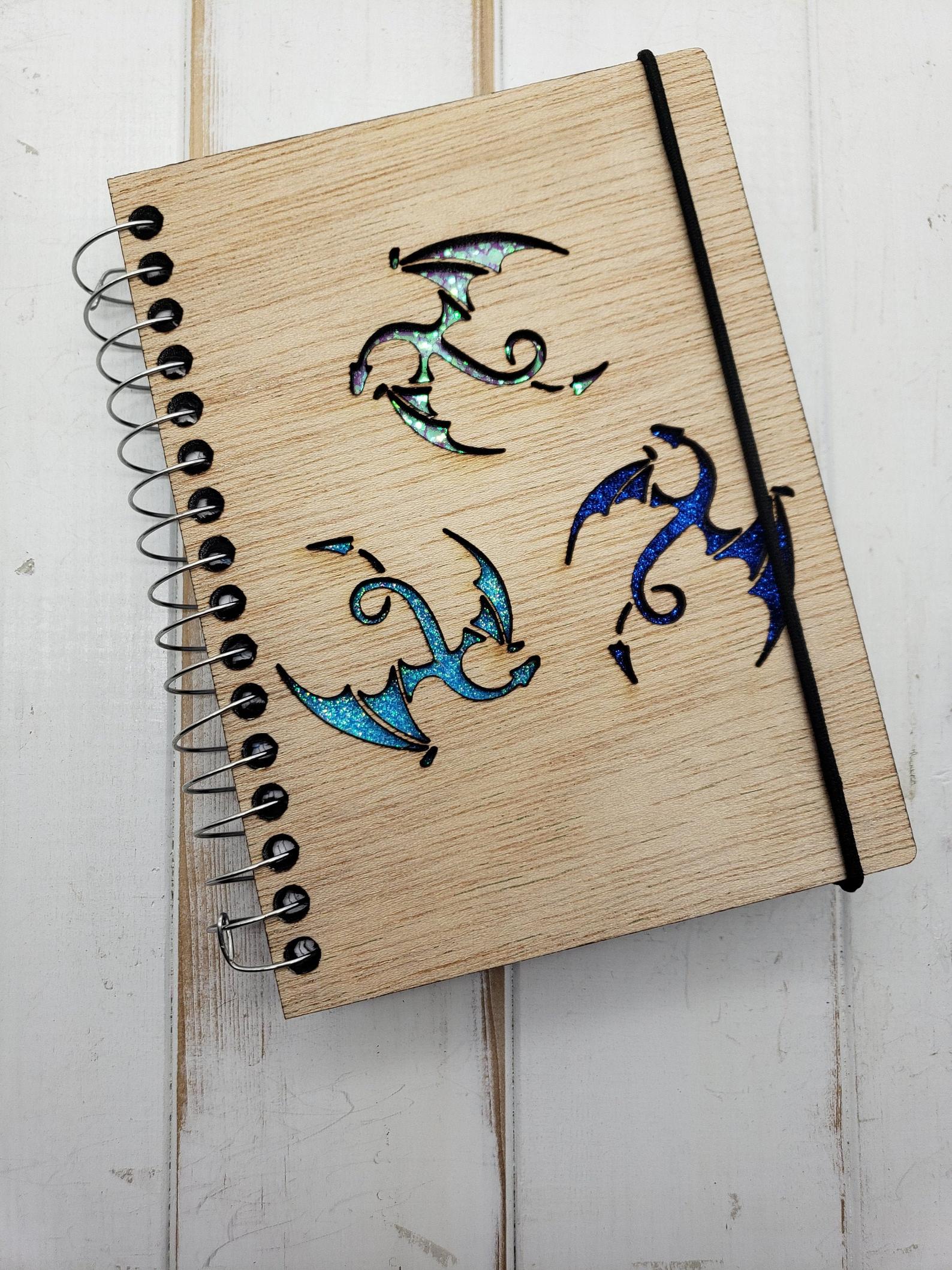 Dragon Pent mini wooden expandable Journal BOS