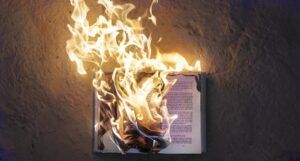 burning book for controversial books feature
