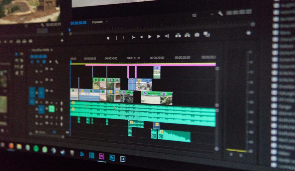 Screen of video editing