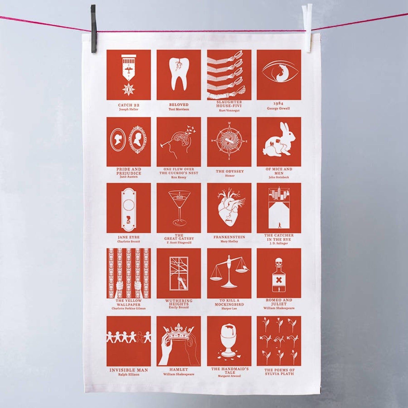 Alternative Classic Book Cover Tea Towel