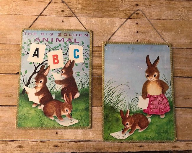 Little Golden Books wall art