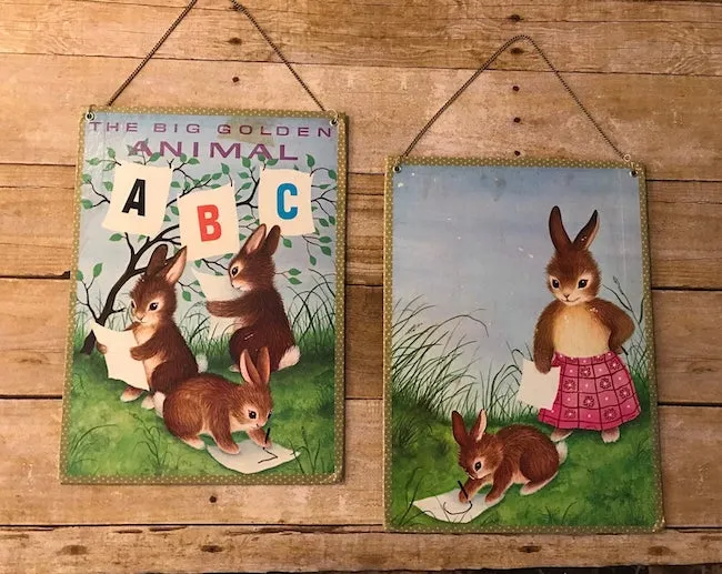 Little Golden Books wall art