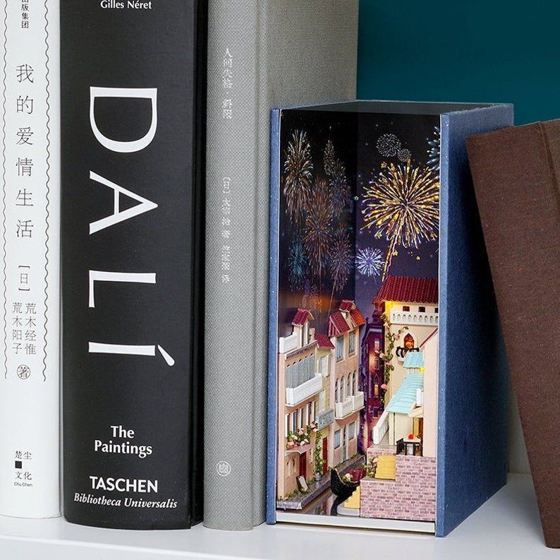 DIY Book Nook Shelf Inserts To Liven Up Your Bookcases - 40