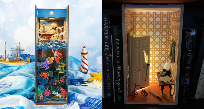 Disney book nook bookshelf insert