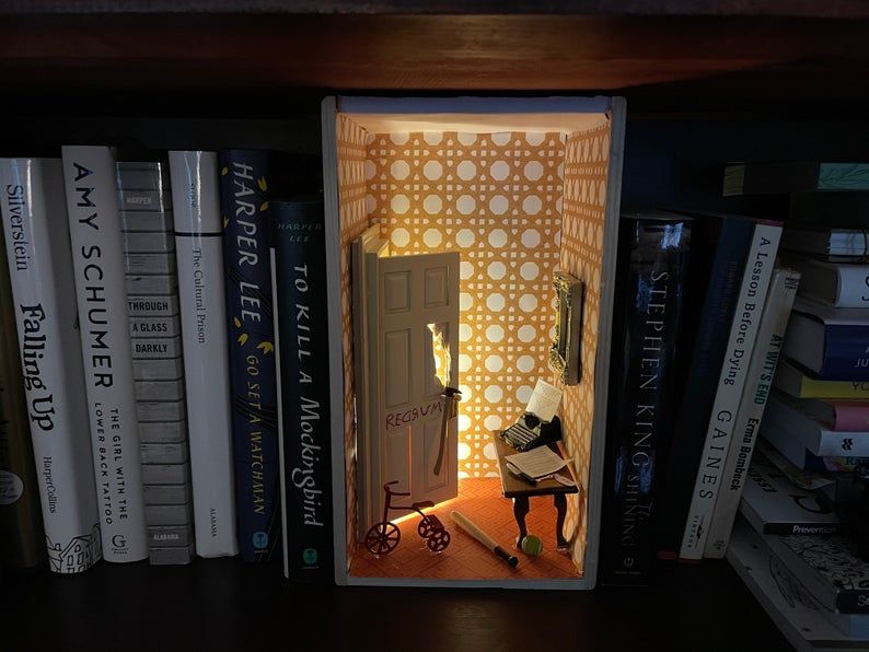 The Shining themed shelf insert