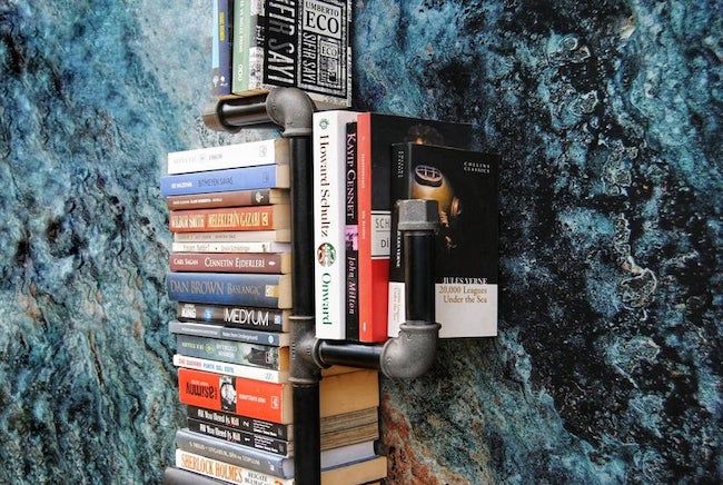 Industrial Bookshelves and Bookends To Make a Rustic Reading Nook - 78