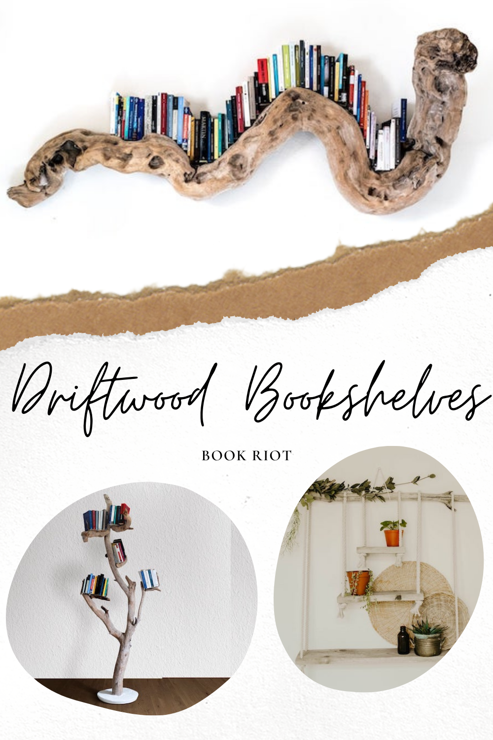 Driftwood Bookshelves That Bring the Beach Reading Experience Home