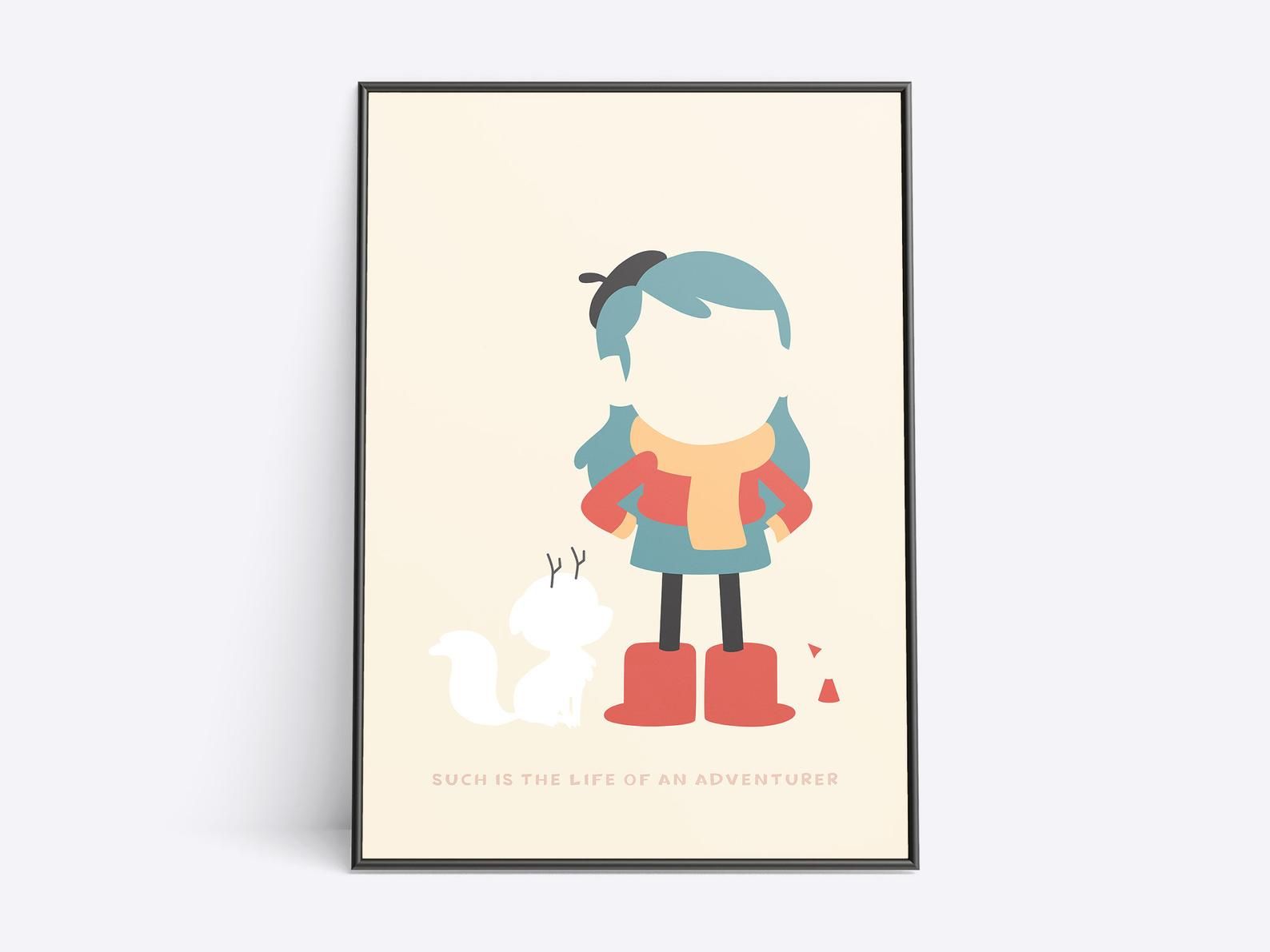 Hilda art print in minimalist style