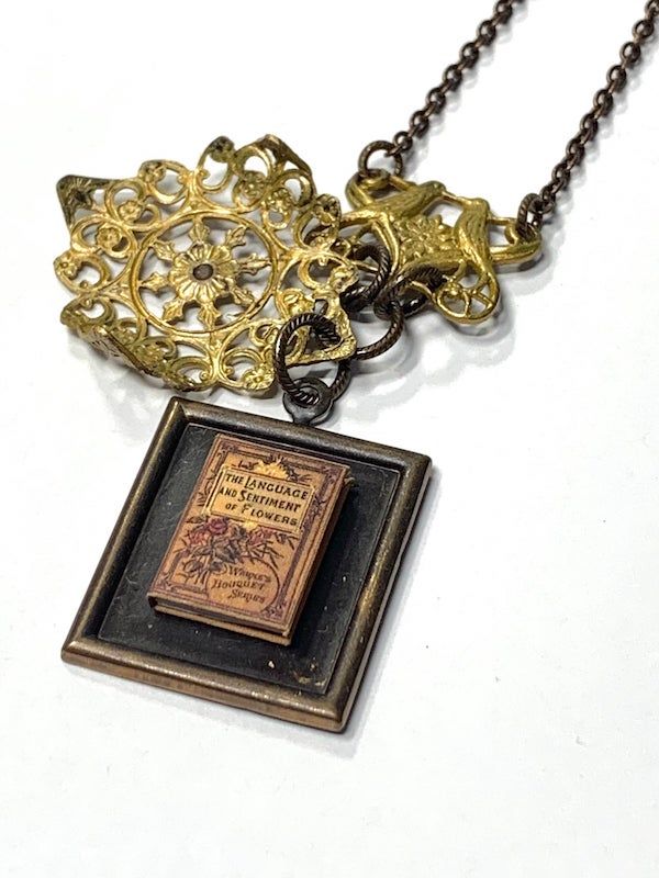 hidden book necklace