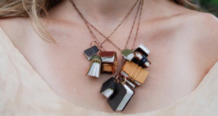 Stunning Miniature Book Necklaces To Read in a Pinch