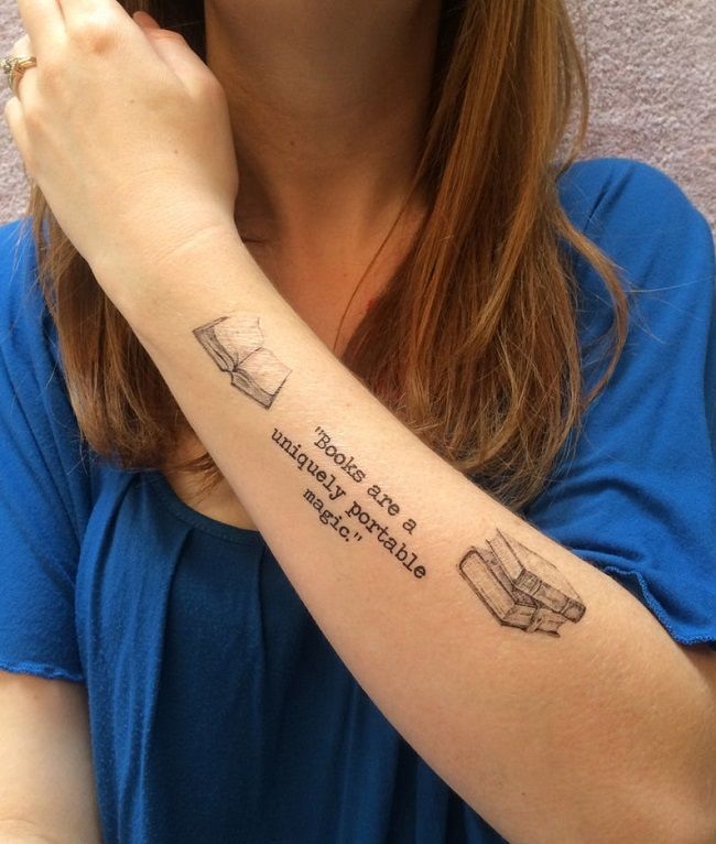 16 Enthralling Book Tattoos For Readers  Tattoodo