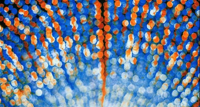 blue orange circles abstract