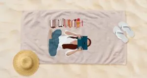 book stack towel