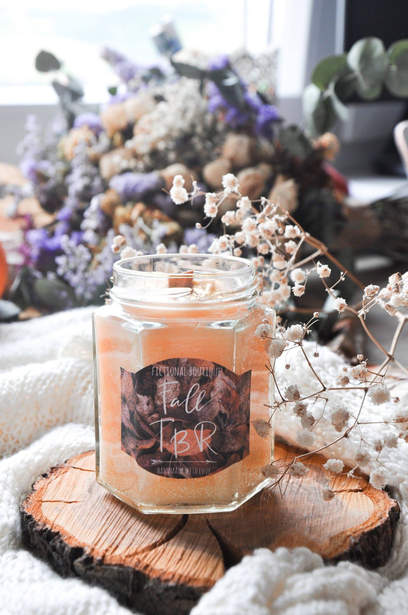 Image of orange sparkly candle named 