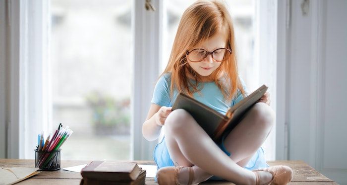 Girl reading a book