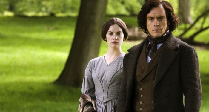image of Toby Stephens and Ruth Wilson as Edward Rochester and Jane Eyre from 2006 tv series adaptation of Jane Eyre https://www.imdb.com/title/tt0780362/mediaviewer/rm3895148288/